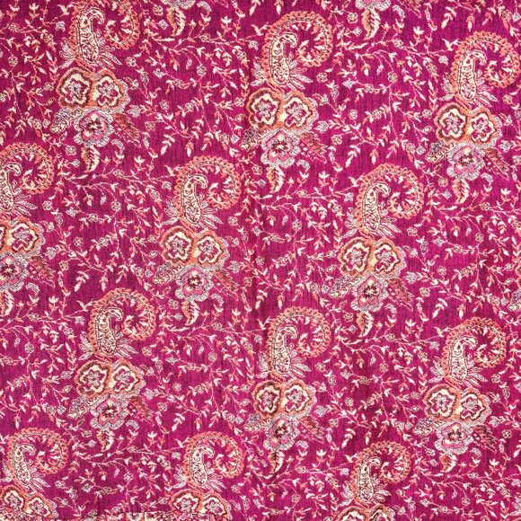 Fuchia Shawl Scarf Wrap Stole 100% Cashmere Pashmina Fringe Paisley - Picture 4 of 7